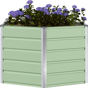 vidaXL Γλάστρα Παστέλ Πράσινο 129 x 129 x 75 εκ Ατσάλι