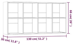 Βιβλιοθήκη/Βοηθητικό Ντουλάπι Καφέ Δρυς 66x30x130εκ Επεξ Ξύλο - Καφέ