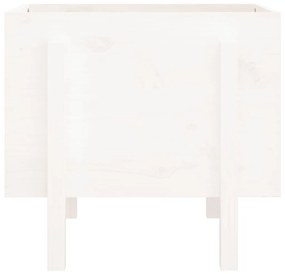 Ζαρντινιέρα Λευκή 62x50x57 εκ. από Μασίφ Ξύλο Πεύκου - Λευκό