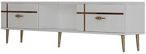 Έπιπλο Τηλεόρασης Line 475OLV3061 150x29,6x40,6cm White-Gold