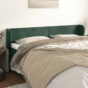 Κεφαλάρι με Πτερύγια Σκούρο Πράσινο 183x23x78/88 εκ. Βελούδινο 3116927