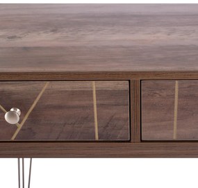 Κονσόλα KAITLYN Καρυδί - Χρυσό 120x55x79,5Y εκ. 120x55x79.5 εκ.