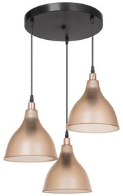 Φωτιστικό οροφής τρίφωτο Orazio Ε27 μελί-μαύρο Φ40x80εκ 40x40x80 εκ.