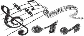 Αυτοκόλλητα Τοίχου Ango Music 59160