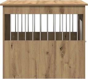 vidaXL Έπιπλα κλουβιού σκύλου Artisan Oak 55x75x65 cm
