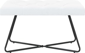 vidaXL Πάγκος με κουμπωτές επιφάνειες Λευκό 80 x 40 x 46 εκ. Ύφασμα