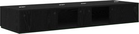vidaXL Γραφείο Στούντιο Μαύρη Δρυς 130 x 40 x 19,5 εκ.