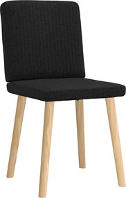 vidaXL Καρέκλες Τραπεζαρίας 2 τεμ. Μαύρες Υφασμάτινες