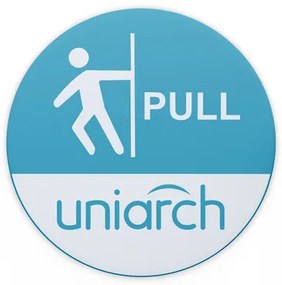 UNIARCH αυτοκόλλητο Pull HW200223, Φ 12cm