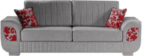 Καναπές Vogue τριθέσιος-245x90-Γκρι-Με μπαούλο-Χωρίς κρεβάτι
