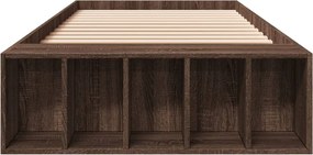 vidaXL Πλαίσιο Κρεβατιού Καφέ Δρυς 100x200 εκ. Επεξεργασμένο Ξύλο