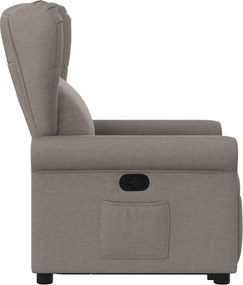 vidaXL Πολυθρόνα Ανακλινόμενη με Ανύψωση Χρώμα Taupe Υφασμάτινη