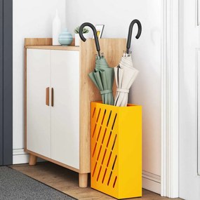 vidaXL Βάση ομπρέλας βροχής Μουσταρδί 28 x 12 x 41 εκ Ατσάλι