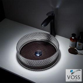 Voss Ring-D VB1040 Ø40 Glass Black - Επιτραπεζιος Γυάλινος Νιπτηρας