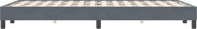 vidaXL Box Spring Κρεβάτι χωρίς στρώμα Σκούρο γκρι 120x220cm Βελούδινο