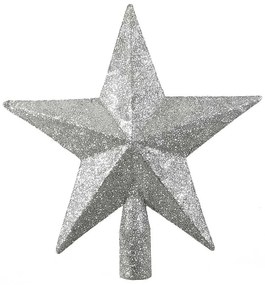 Χριστουγεννιάτικη Κορυφή Δέντρου Ασημί 13.5cm 238360