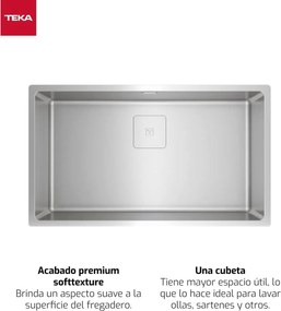 Νεροχύτη με Ένα Κύπελλο Teka 115000054 Χάλυβας