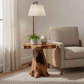 Βοηθητικό τραπέζι Mushile teak ξύλο σε φυσική απόχρωση 30x35x45εκ 30x35x45 εκ.