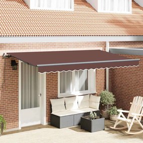 vidaXL Σκηνίτσα Αναδιπλούμενη Καφέ 400 x 200 cm Πολυεστέρας, Αλουμίνιο