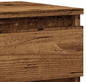 Κομοδίνα 2 τεμάχια Παλιό ξύλο 40x35x50 cm Κατασκευασμένο ξύλο - Καφέ
