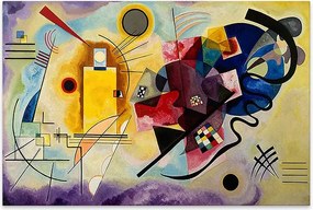 Πίνακας σε καμβά "Yellow Red Blue" Megapap ψηφιακής εκτύπωσης 70x50x3εκ.