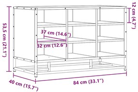 Πάγκος παπουτσιών καφέ δρυς 84x40x53,5 cm - Καφέ