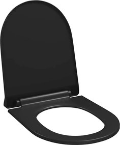 vidaXL Κάλυμμα Λεκάνης με Soft Close &amp; Quick Release Μαύρο