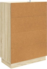 vidaXL Πλαϊνό γραφείο με συρτάρι Sonoma Δρυς 66 x 34,5 x 92 εκ.
