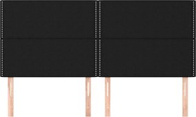 vidaXL Κεφαλάρι Μαύρο 200x5x118/128 εκ. Ύφασμα