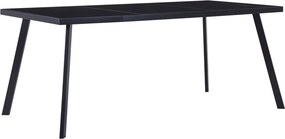 vidaXL Τραπεζαρία Μαύρη 160 x 80 x 75 εκ. από Ψημένο Γυαλί