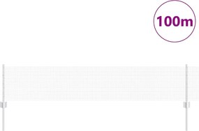 vidaXL Τεντώτο με στήριγμα Ασημί 0,4 x 100 μ Ατσάλι