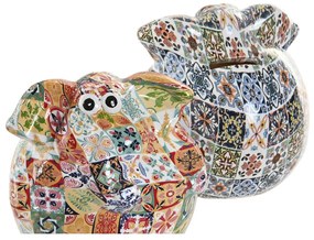 Kουμπαράς Home ESPRIT Ρητίνη Ελέφαντας 11,5 X 11 X 11 CM (x2)