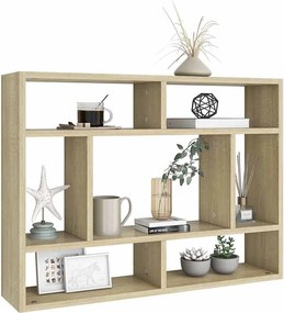 vidaXL Ραφιέρα Τοίχου Sonoma Δρυς 75 x 16 x 55 εκ. από Επεξ. Ξύλο
