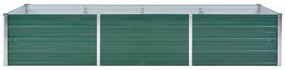 vidaXL Ζαρντινιέρα Υπερυψωμένη Γκρι 240x80x45 εκ. Γαλβανισμ. Χάλυβας