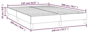 Πλαίσιο Κρεβατιού Boxspring Κρεμ 140x200 εκ. Υφασμάτινο - Κρεμ