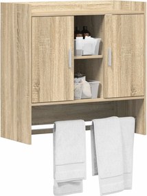 vidaXL Ράφι Τοίχου Επιτοίχιο Sonoma Δρυς 80 x 36 x 80 εκ