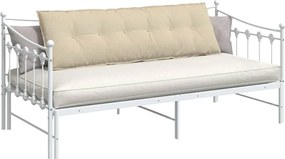 vidaXL Μαξιλάρι Πλάτης Κρεμ 160 x 19 x 50 εκ ύφασμα