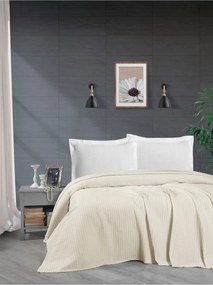Stewehome Πάπλωμα διπλό με πικέ και σχέδιο γεωμετρικό Μπεζ 220x240 cm