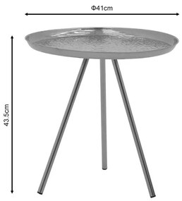 Βοηθητικό τραπέζι Jacksie Inart χρυσό μέταλλο Φ51x54εκ 51x51x62.5 εκ.