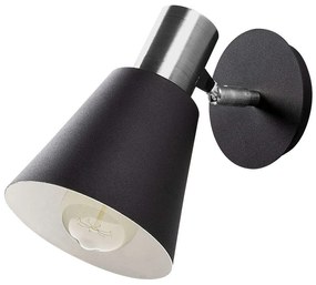 Φωτιστικό Τοίχου - Απλίκα Kem 892OPV1296 25x14x22cm 1xE27 40W Black-Nickel Opviq