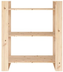 vidaXL Βιβλιοθήκη/Διαχωριστικό Δωματίου 80x35x91 εκ. από Μασίφ Ξύλο Πεύκου