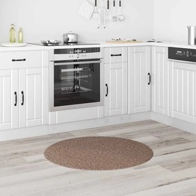 vidaXL Αντιολισθητικό Σαγκί Χαλάκι Καφέ 90 x 90 cm PP