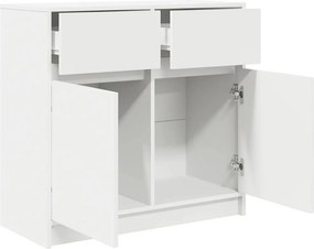 vidaXL Συρταριέρα με Συρτάρια Λευκή 80x34x76 εκ. από Επεξ. Ξύλο