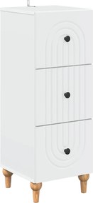 vidaXL Ντουλάπι με Συρτάρια Λευκό 33 x 34,5 x 90 εκ Επεξεργασμένο Ξύλο