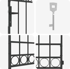 vidaXL Στύλος Περιφράξεων ASSEN 200 x 88 x 14 εκ Ατσάλι Γκρι