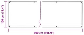 Κάλυμμα φυτών με οπές 1x5 m PVC