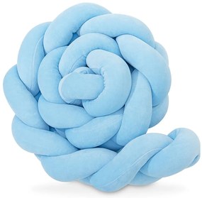 Πάντα πλεξούδα τριπλή χειροποίητη Velvet 200x18εκ Light Blue
