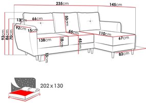 Γωνιακός καναπές Manstad-Kafe