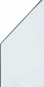 vidaXL Πλάκα Γυαλιού Τζακιού Διαφανές 100 x 60 cm Γυαλί