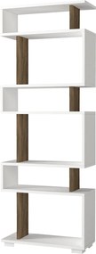 Βιβλιοθήκη Λευκό / Καρυδί CEZI 60x19.5x165